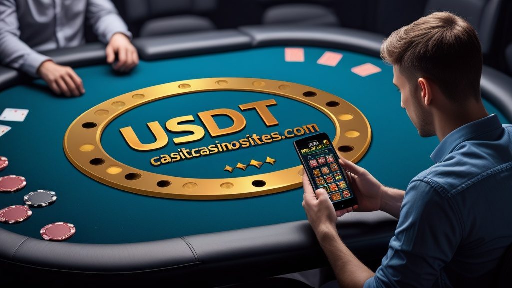 Illustration for Crypto poker, read as maths on usdtcasinosites.com